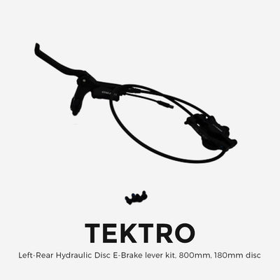 TEKTRO Left-Rear Hydraulic Disc E-Brake lever kit, 800mm, 180mm disc
