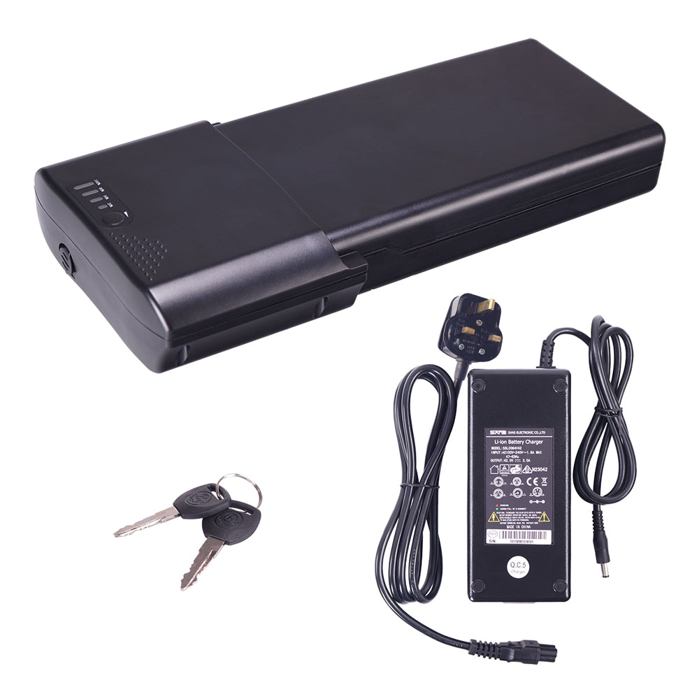 DEHAWK Rear Carrier Battery Kit with Charger – R4Y-3614G(BCR4Y3614GB-UK), 36V 14Ah 504Wh