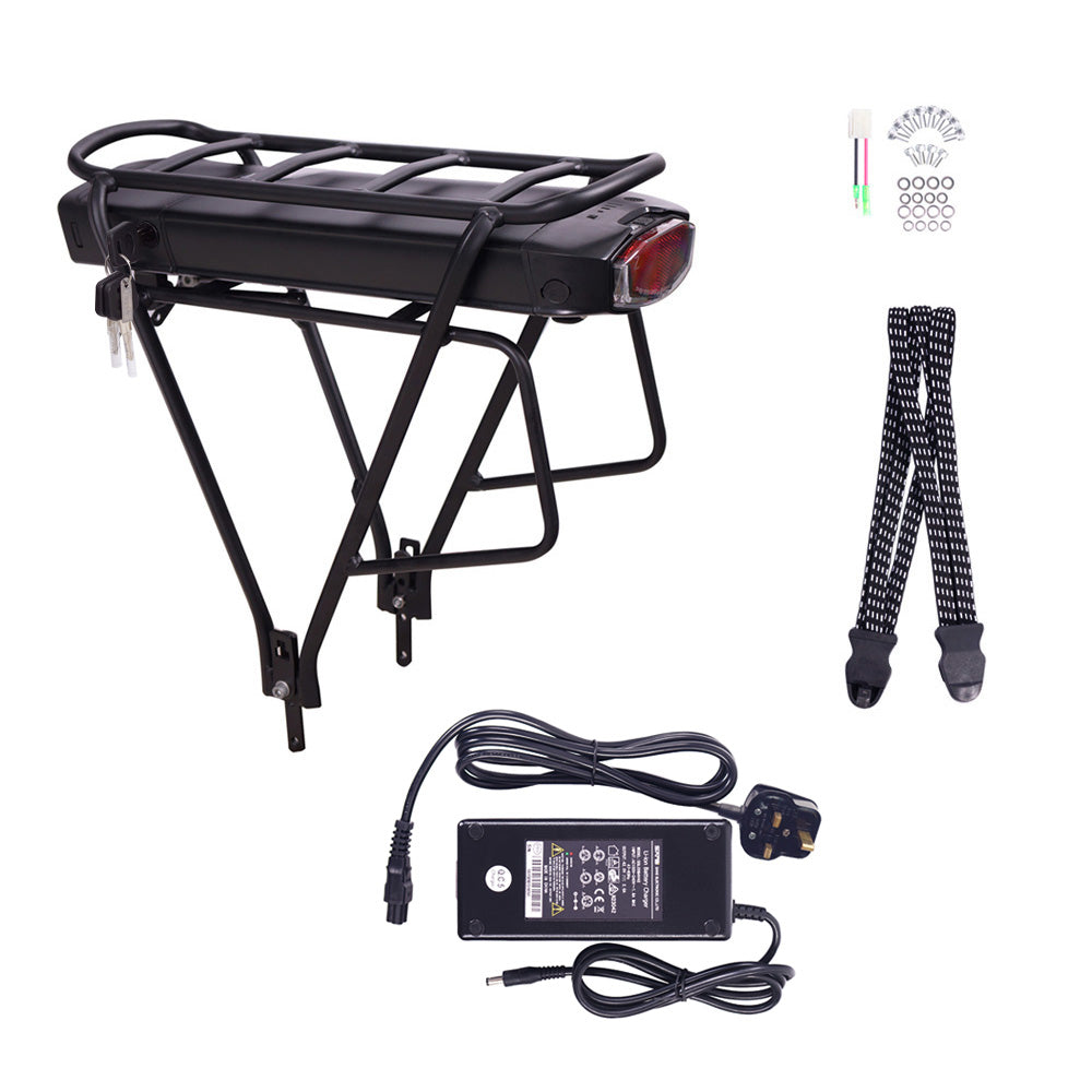 DEHAWK Rear Carrier Battery Kit with Charger – R3S-3613H, 36V 13Ah 468Wh [Black]